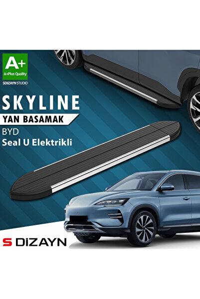 BYD Seal U Elektrikli Skyline Krom Yan Basamak 193 Cm 2022 Üzeri A+ Kalite BY-SU1-ELK-YBS-SKY-KA-193
