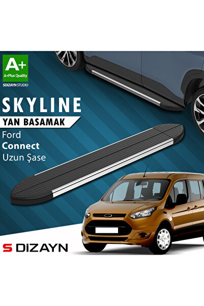 Ford Connect Uzun Şase Skyline Krom Yan Basamak 203 Cm 2002-2014 A+ Kalite FO-CO1-US-YBS-SKY-KA-203