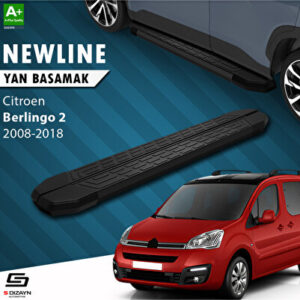 Citroen Berlingo 2 NewLine Siyah Yan Basamak 193 Cm 2008-2018 A+ Kalite CI-BL2-YBS-NW-SA-193