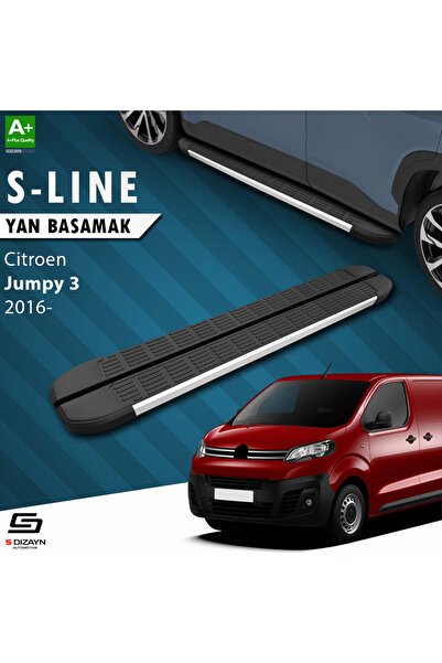 Citroen Jumpy 3 Kısa Şase S-Line Aluminyum Yan Basamak 213 Cm 2016 Üzeri A+ Kalite CI-JY3-KS-YBS-SL-