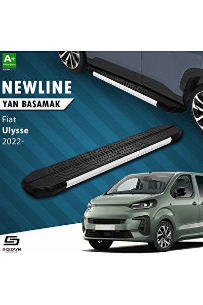 Fiat Ulysse Kısa Şase NewLine Aluminyum Yan Basamak 213 Cm 2022 Üzeri A+ Kalite FI-UL1-KS-YBS-NW-AL-