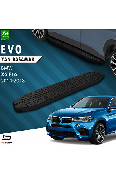Bmw X6 F16 Evo Siyah Yan Basamak 193 Cm 2014-2018 A+ Kalite BM-X62-YBS-EV-SA-193-E