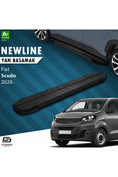 Fiat Scudo 3 Uzun Şase NewLine Siyah Yan Basamak 243 Cm 2020 Üzeri A+ Kalite FI-SC3-US-YBS-NW-SA-243