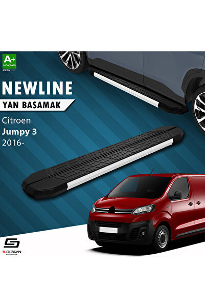 Citroen Jumpy 3 Uzun Şase NewLine Aluminyum Yan Basamak 243 Cm 2016 Üzeri A+ Kalite CI-JY3-US-YBS-NW