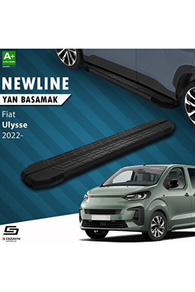 Fiat Ulysse Kısa Şase NewLine Siyah Yan Basamak 213 Cm 2022 Üzeri A+ Kalite FI-UL1-KS-YBS-NW-SA-213