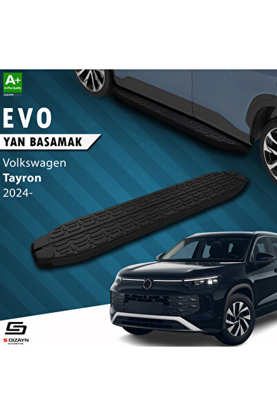 VW Tayron 2 Evo Siyah Yan Basamak 193 Cm 2024 Üzeri A+ Kalite VW-TY2-YBS-EV-SA-193