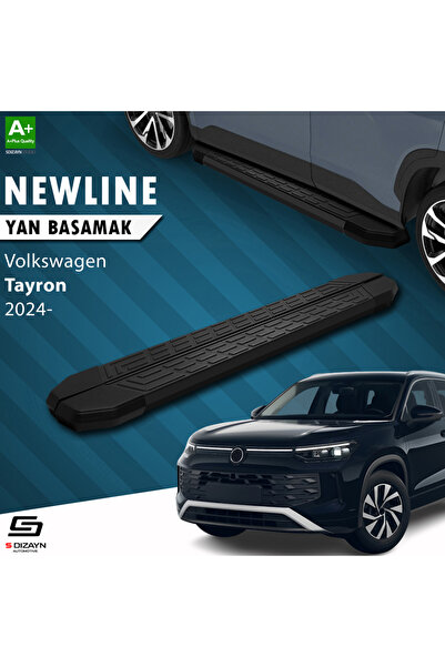 VW Tayron 2 NewLine Siyah Yan Basamak 193 Cm 2024 Üzeri A+ Kalite VW-TY2-YBS-NW-SA-193