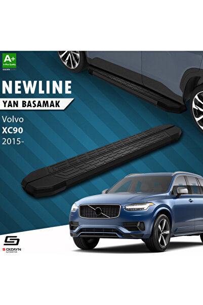 Volvo XC90 2 NewLine Siyah Yan Basamak 193 Cm 2015 Üzeri A+ Kalite VO-X92-YBS-NW-SA-193