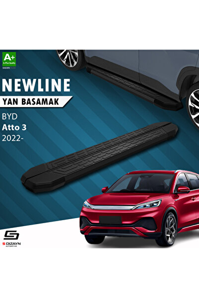 BYD Atto 3 NewLine Siyah Yan Basamak 193 Cm 2022 Üzeri BY-AT3-YBS-NW-SA-193-E