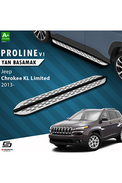 Jeep Cherokee KL OEM Still Pro V1 Aluminyum Yan Basamak 173 Cm 2013-2023 A+ Kalite JE-KL1-YBS-OSP1-A