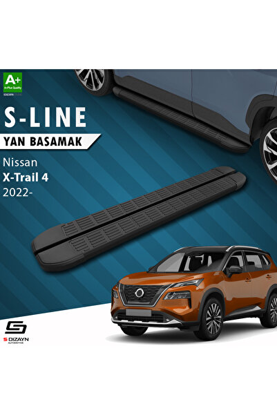 Nissan X-Trail T33 S-Line Siyah Yan Basamak 183 Cm 2022 Üzeri A+ Kalite NI-T33-YBS-SL-SA-183
