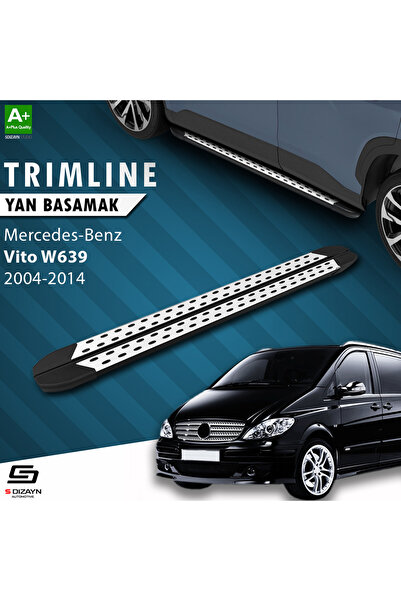 S-dizayn Mercedes Vito W639 Uzun Şase Trimline Gri Yan Basamak 260 Cm 2004-2014 Mr-w39-ustr-gr-260