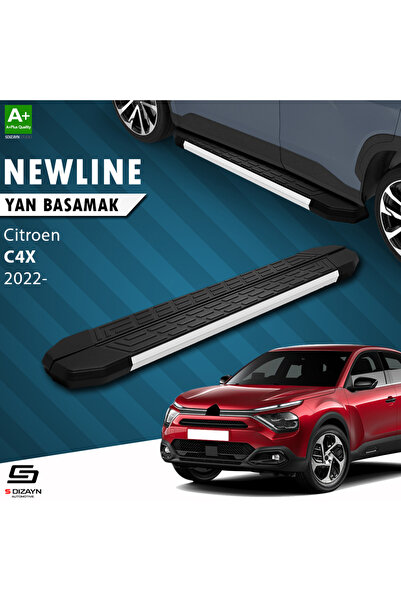 Citroen C4 X NewLine Aluminyum Yan Basamak 183 Cm 2022 Üzeri A+ Kalite CI-C4X-YBS-NW-AL-183-E