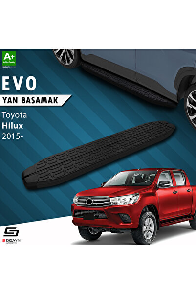 Toyota Hilux 8 Evo Siyah Yan Basamak 203 Cm 2015 Üzeri A+ Kalite TO-HX8-YBS-EV-SA-203