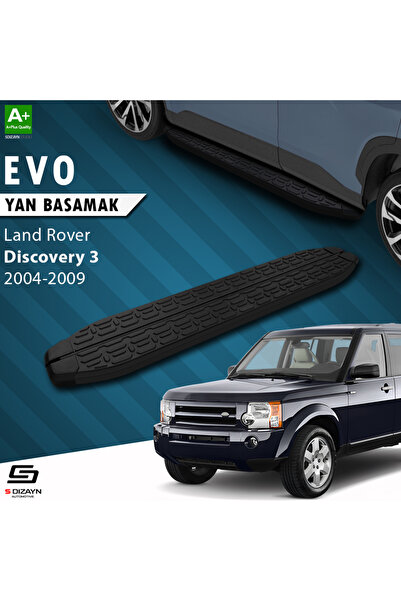 Land Rover Discovery 3 Evo Siyah Yan Basamak 193 Cm 2004-2009 A+ Kalite LA-DC3-YBS-EV-SA-193