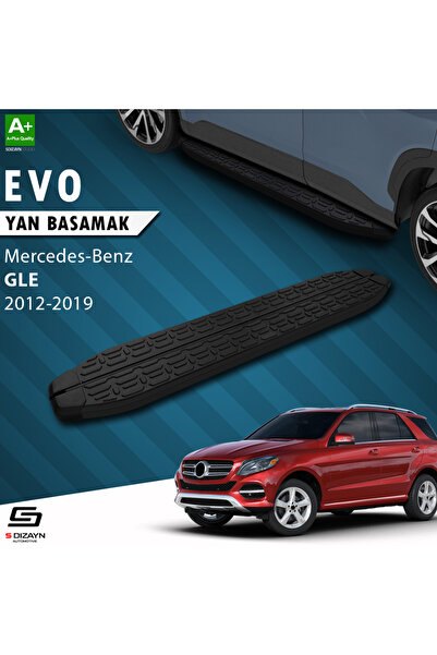 Mercedes GLE W166 Evo Siyah Yan Basamak 193 Cm 2012-2019 A+ Kalite MR-GE3-YBS-EV-SA-193