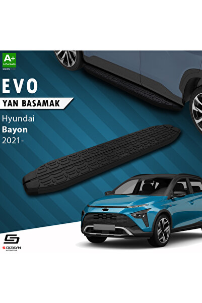 Hyundai Bayon Evo Siyah Yan Basamak 173 Cm 2021 Üzeri A+ Kalite HY-BY1-YBS-EV-SA-173