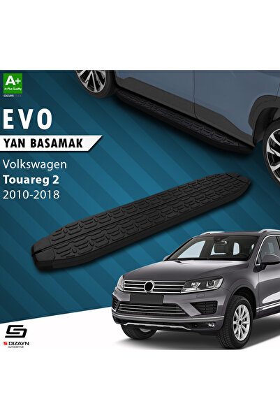 VW Touareg 2 Evo Siyah Yan Basamak 193 Cm 2010-2018 A+ Kalite VW-TO2-YBS-EV-SA-193