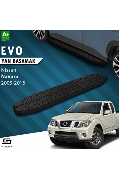 Nissan Navara 2 Evo Siyah Yan Basamak 203 Cm 2005-2015 A+ Kalite NI-NV2-YBS-EV-SA-203