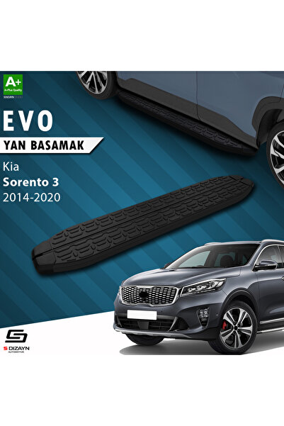 Kia Sorento 3 Evo Siyah Yan Basamak 183 Cm 2014-2020 A+ Kalite KI-SO3-YBS-EV-SA-183