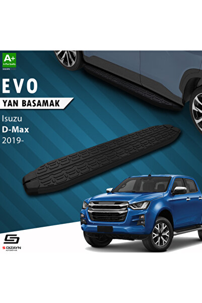 Isuzu D-Max 3 Evo Siyah Yan Basamak 203 Cm 2019 Üzeri A+ Kalite IS-DM3-YBS-EV-SA-203