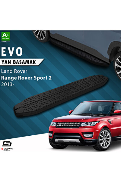 Land Rover Range Rover Sport 2 Evo Siyah Yan Basamak 193 Cm 2013-2022 A+ Kalite LA-SP2-YBS-EV-SA-193