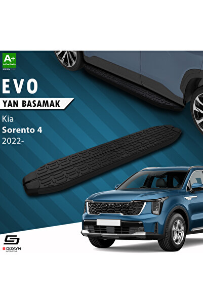 Kia Sorento 4 Evo Siyah Yan Basamak 183 Cm 2022 Üzeri A+ Kalite KI-SO4-YBS-EV-SA-183