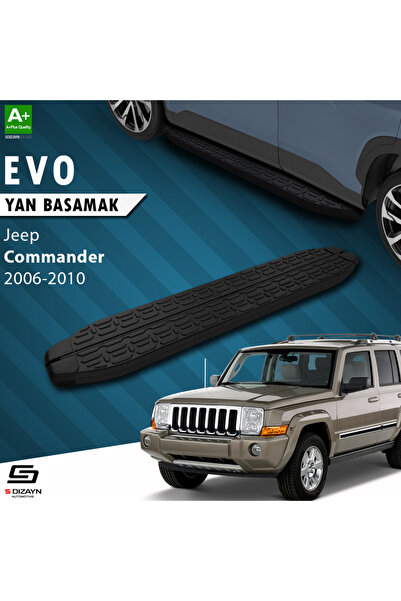 Jeep Commander Evo Siyah Yan Basamak 173 Cm 2006-2010 A+ Kalite JE-CO1-YBS-EV-SA-173