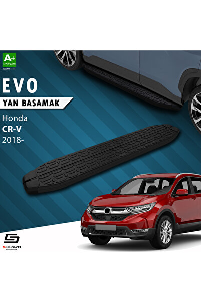 Honda CR-V 5 Evo Siyah Yan Basamak 173 Cm 2018-2022 A+ Kalite HO-CR5-YBS-EV-SA-173-E