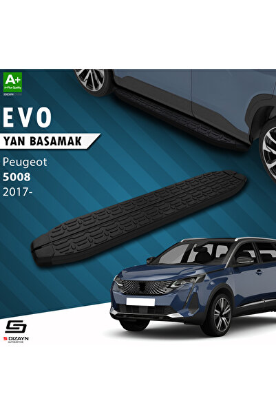 Peugeot 5008 2 Evo Siyah Yan Basamak 203 Cm 2017-2023 A+ Kalite PE-582-YBS-EV-SA-203