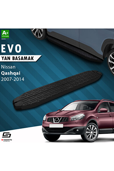 Nissan Qashqai Evo Siyah Yan Basamak 173 Cm 2007-2014 A+ Kalite NI-QS1-YBS-EV-SA-173