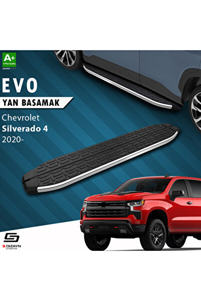 Chevrolet Silverado 4 Evo Krom Yan Basamak 213 Cm 2020 Üzeri A+ Kalite CH-SV4-YBS-EV-KA-213