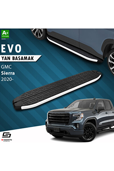 GMC Sierra 5 Uzun Şase Evo Aluminyum Yan Basamak 253 Cm 2020 Üzeri A+ Kalite GM-SR5-US-YBS-EV-AL-253