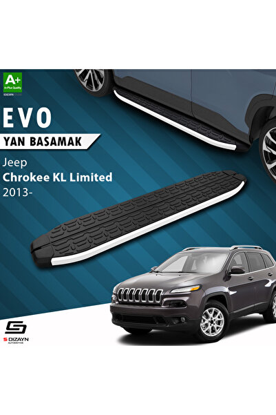 Jeep Cherokee KL Evo Aluminyum Yan Basamak 173 Cm 2013-2023 A+ Kalite JE-KL1-YBS-EV-AL-173
