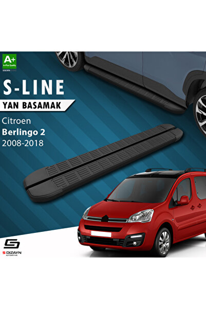 Citroen Berlingo 2 S-Line Siyah Yan Basamak 193 Cm 2008-2018 A+ Kalite CI-BL2-YBS-SL-SA-193