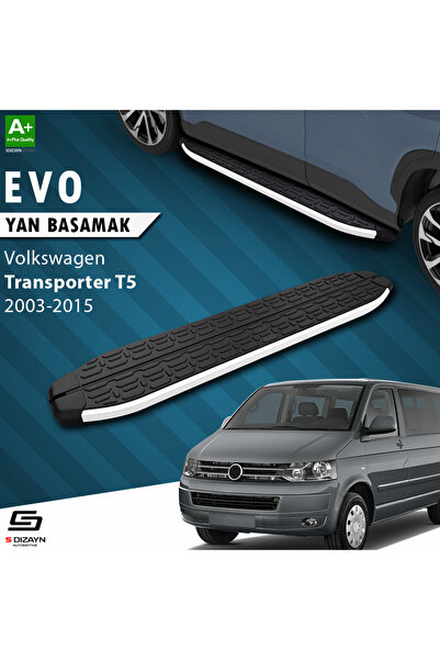 VW Transporter T5 Kısa Şase Evo Aluminyum Yan Basamak 213 Cm 2003-2015 A+ Kalite VW-TT5-KS-YBS-EV-AL