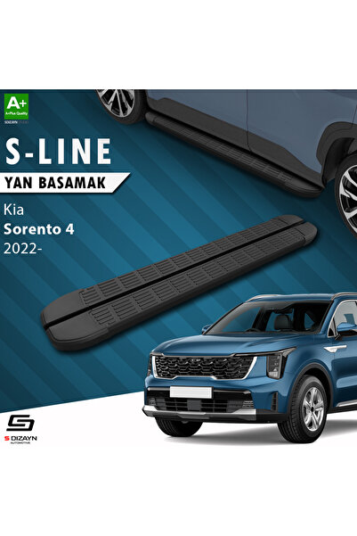 Kia Sorento 4 S-Line Siyah Yan Basamak 183 Cm 2022 Üzeri A+ Kalite KI-SO4-YBS-SL-SA-183