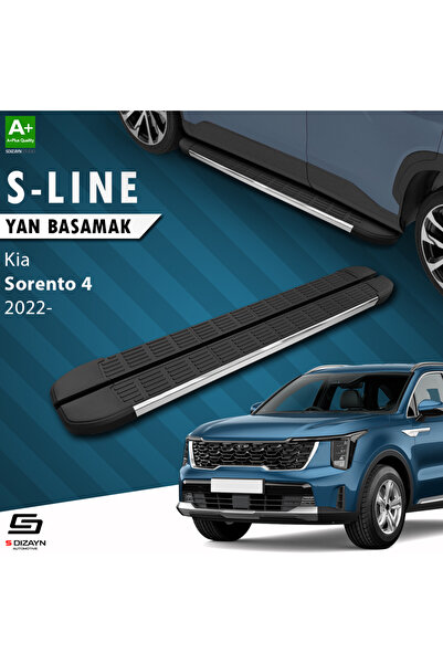 Kia Sorento 4 S-Line Krom Yan Basamak 183 Cm 2022 Üzeri A+ Kalite KI-SO4-YBS-SL-KA-183