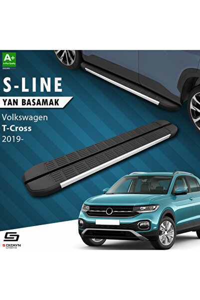 VW T-Cross S-Line Aluminyum Yan Basamak 173 Cm 2019-2023 A+ Kalite VW-TC1-YBS-SL-AL-173-E