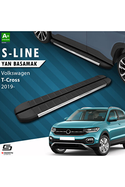 VW T-Cross S-Line Krom Yan Basamak 173 Cm 2019-2023 A+ Kalite VW-TC1-YBS-SL-KA-173-E
