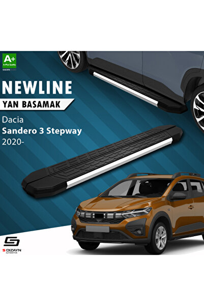 Dacia Sandero 3 Stepway NewLine Krom Yan Basamak 183 Cm 2020 Üzeri A+ Kalite DC-SD3-STW-YBS-NW-KA-18