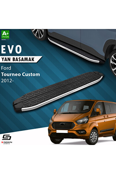 Ford Tourneo Custom Kısa Şase Evo Krom Yan Basamak 203 Cm 2012-2023 A+ Kalite FO-TC1-KS-YBS-EV-KA-20