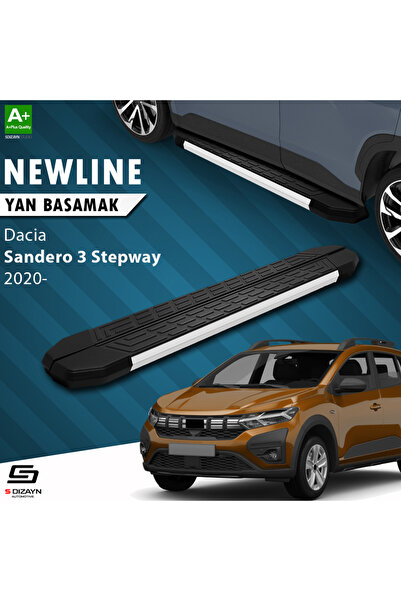 Dacia Sandero 3 Stepway NewLine Aluminyum Yan Basamak 183 Cm 2020 Üzeri A+ Kalite DC-SD3-STW-YBS-NW-