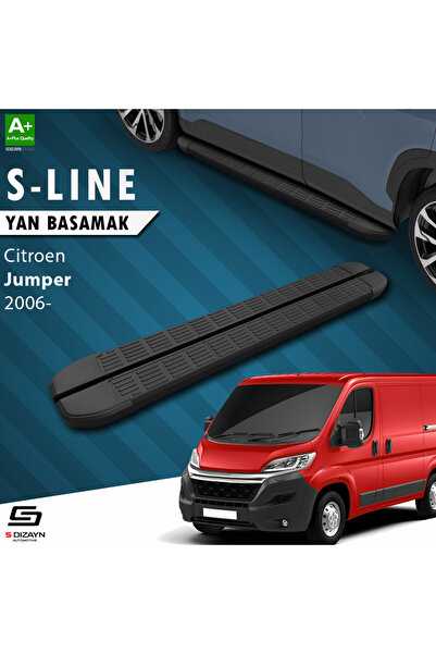 Citroen Jumper 3 Orta Şase S-Line Siyah Yan Basamak 253 Cm 2006-2022 A+ Kalite CI-JP3-OS-YBS-SL-SA-2