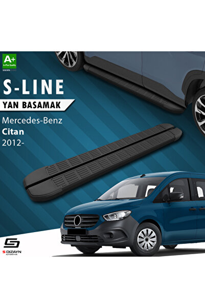 Mercedes Citan S-Line Siyah Yan Basamak 193 Cm 2012-2021 A+ Kalite MR-CT1-YBS-SL-SA-193