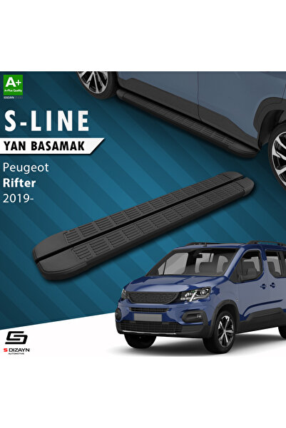 Peugeot Rifter S-Line Siyah Yan Basamak 203 Cm 2019 Üzeri A+ Kalite PE-RF1-YBS-SL-SA-203