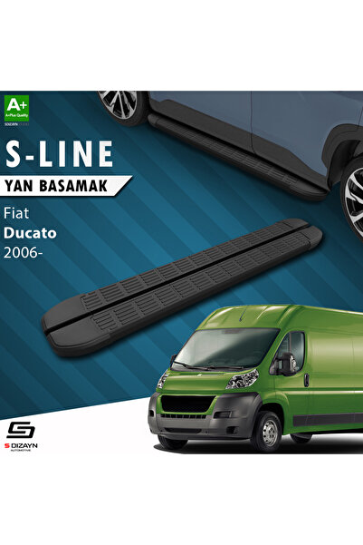 Fiat Ducato 3 Kısa Şase S-Line Siyah Yan Basamak 203 Cm 2006 Üzeri A+ Kalite FI-DC3-KS-YBS-SL-SA-203