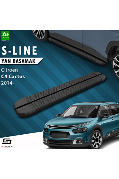 Citroen C4 Cactus S-Line Siyah Yan Basamak 183 Cm 2014 Üzeri A+ Kalite CI-C4C-YBS-SL-SA-183