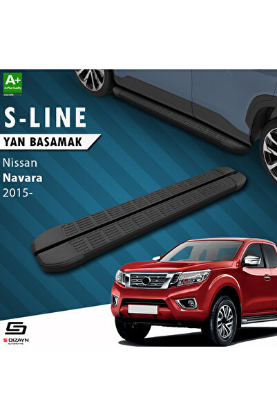Nissan Navara 3 S-Line Siyah Yan Basamak 203 Cm 2015 Üzeri A+ Kalite NI-NV3-YBS-SL-SA-203