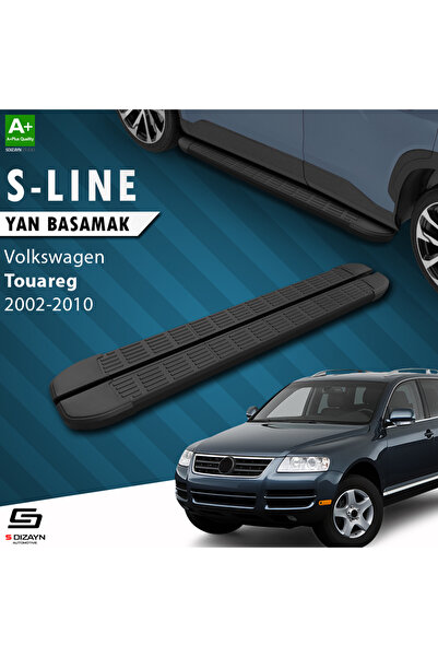 VW Touareg 2 S-Line Siyah Yan Basamak 193 Cm 2010-2018 A+ Kalite VW-TO2-YBS-SL-SA-193